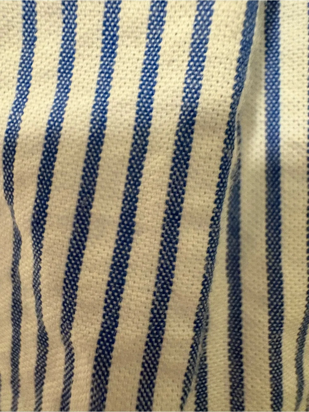 J CREW Seersucker Blue and White Pinstripe Button-Front Sundress